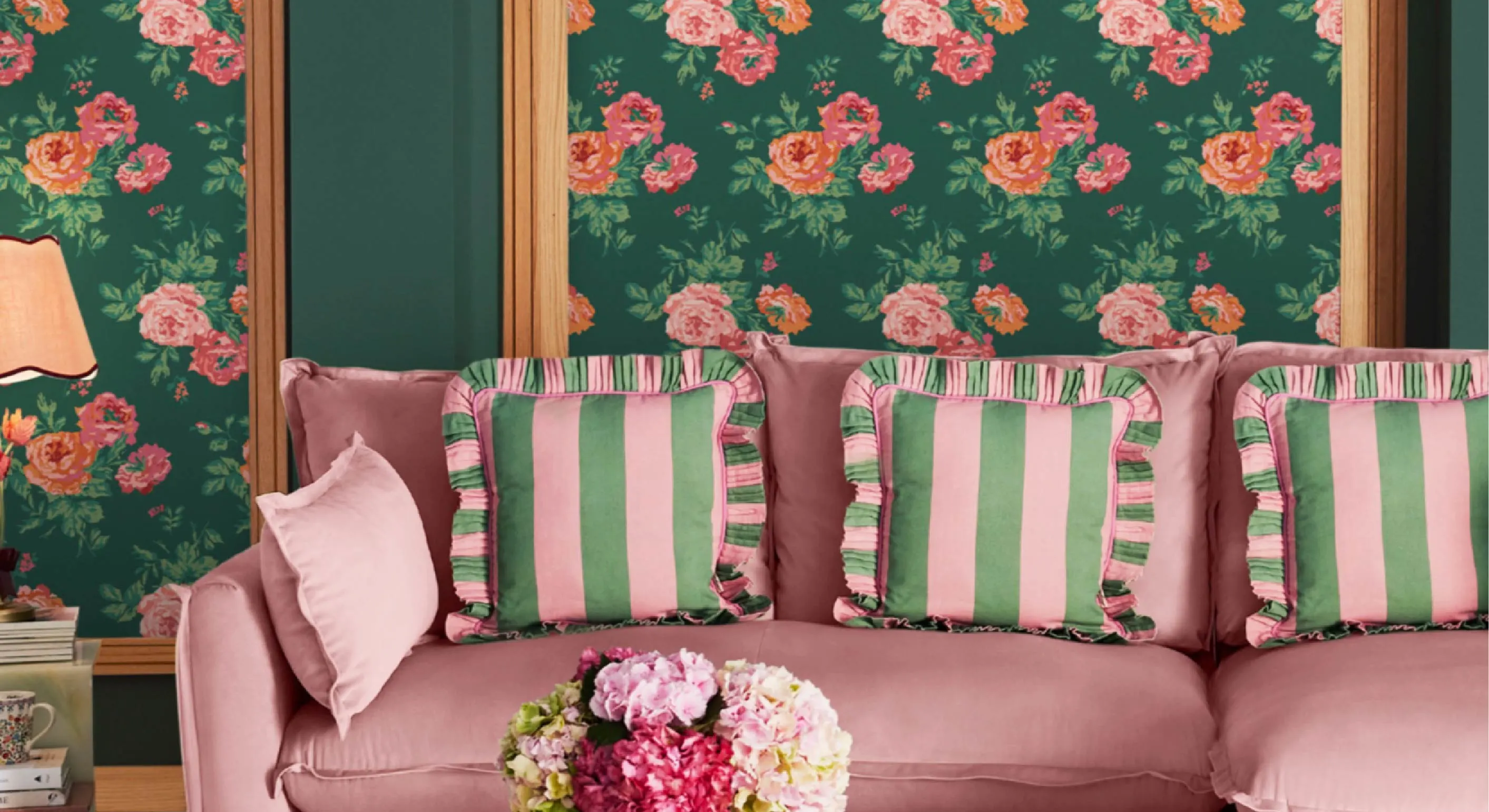 Living room Archive rose Wallpaper